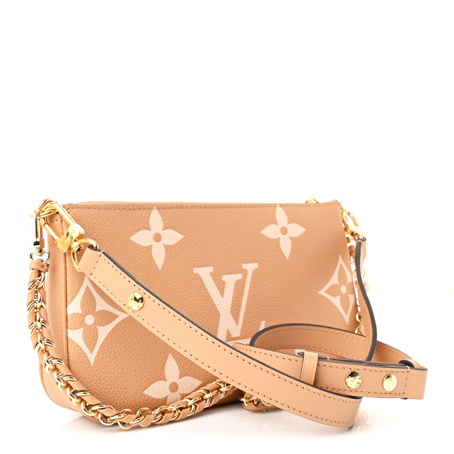 Louis Vuitton Empreinte Monogram Giant Multi Pochette Accessories Arizona Creme 3 of 11