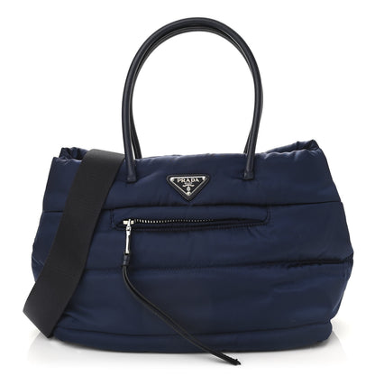 Prada Tessuto Nylon Bomber Tote Baltico 1 of 9