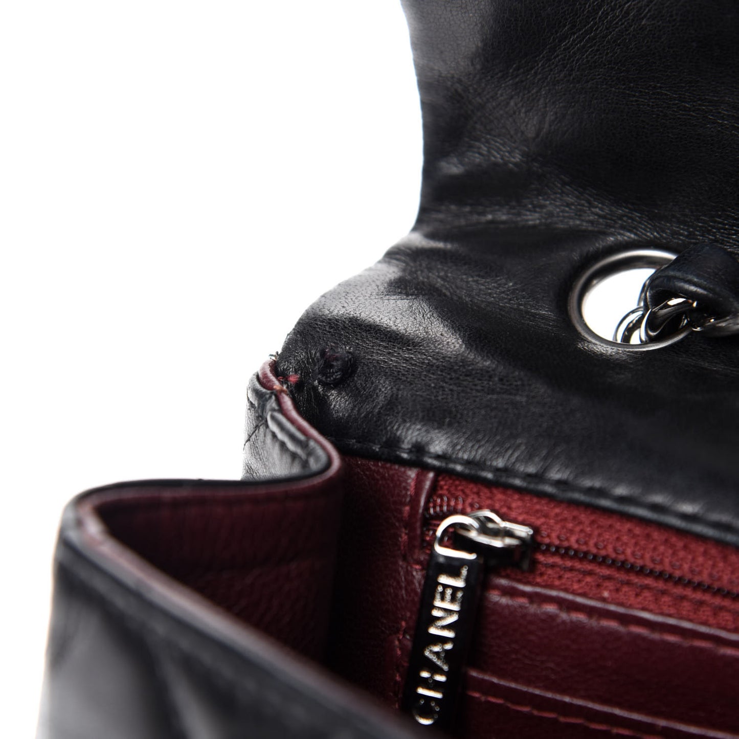 Lambskin Quilted Jumbo Single Flap Black