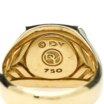 David Yurman 18K Yellow Gold Onyx Petrvs Horse Pinky Ring 57 8 5 of 6