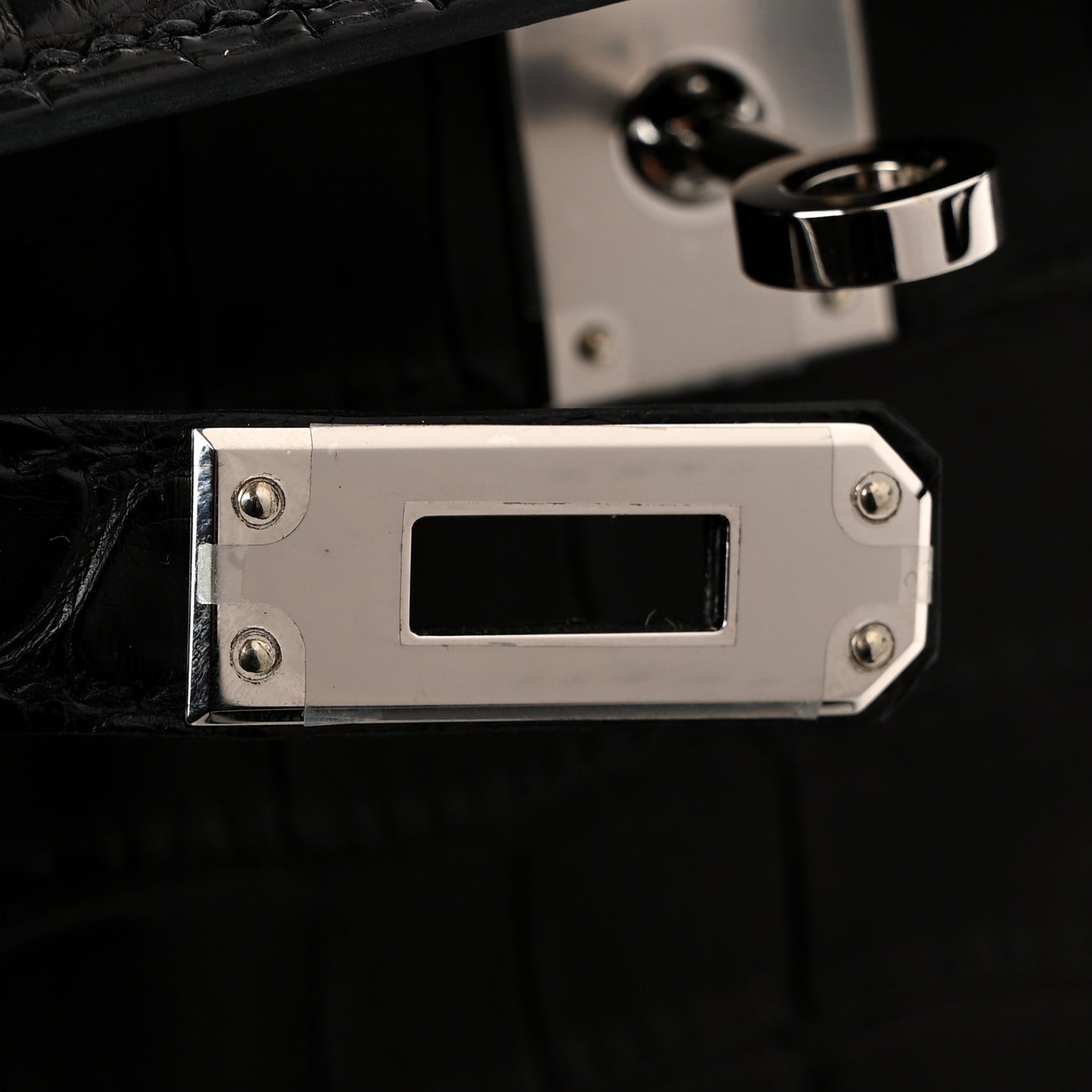 Matte Alligator Kelly Retourne 25 Black