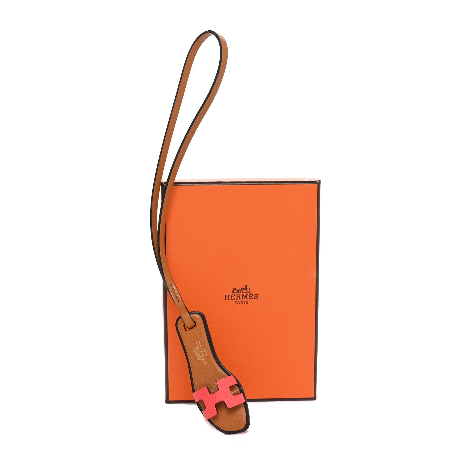Hermes Epsom Butler Calfskin Hunter Oran Nano Bag Charm Rose Texas 4 of 4
