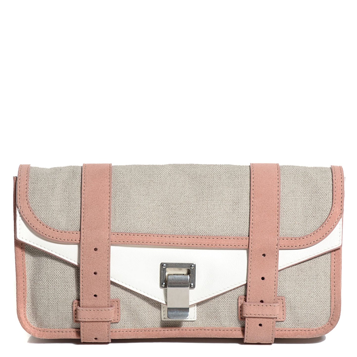 Linen Suede PS1 Pochette Clutch Rose