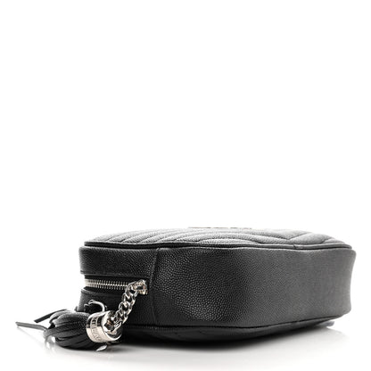 Saint Laurent Grain De Poudre Matelasse Monogram Mini Lou Camera Bag Black 4 of 9
