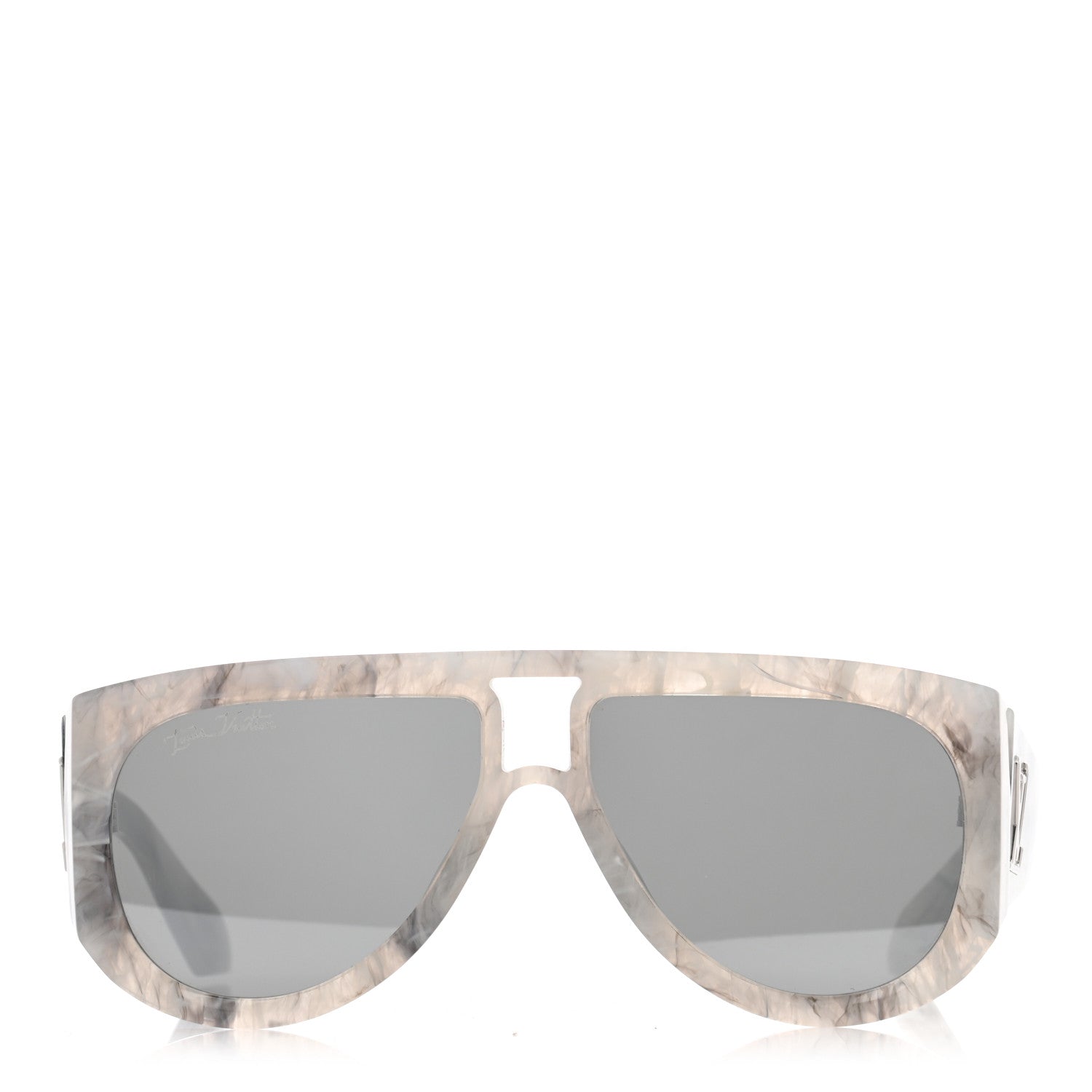 Louis Vuitton Acetate Selby Sunglasses Z1248E White Marble 2 of 7