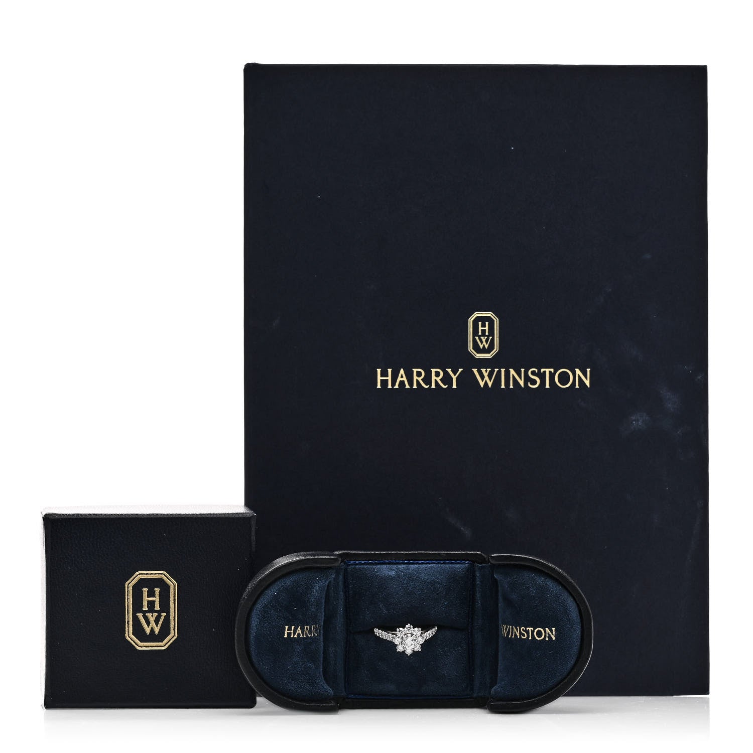 Harry Winston Platinum Diamond Petite Sunflower Ring 49 4.75 7 of 7
