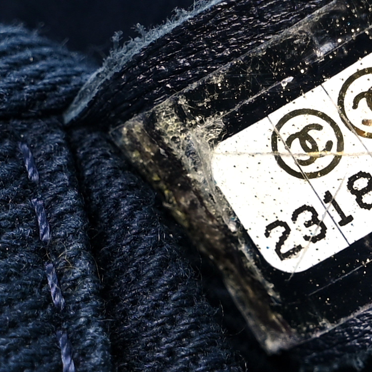 Chanel Denim Small Deauville Tote Dark Blue 7 of 14