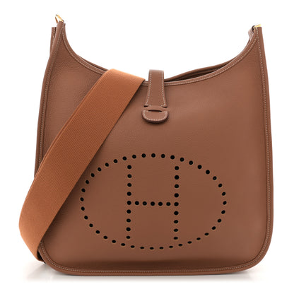 Hermes Taurillon Clemence Evelyne III GM Gold 1 of 12