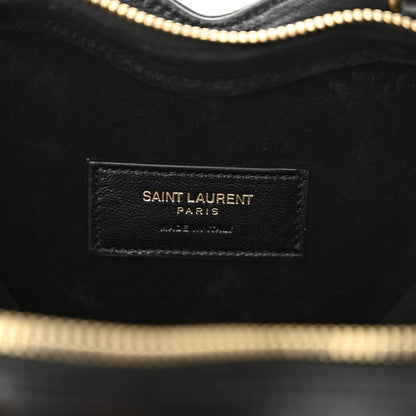 Saint Laurent Lambskin Matelasse Chevron Monogram Small Love Heart Chain Bag Black 7 of 11
