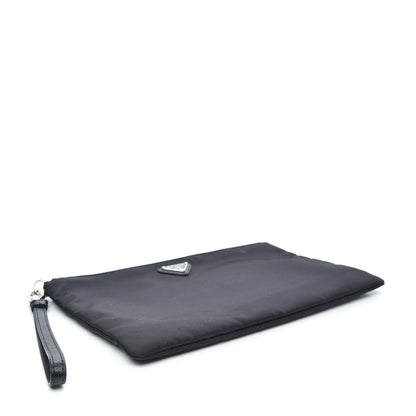 Prada Re-Nylon Saffiano Pouch Wristlet Black 4 of 6