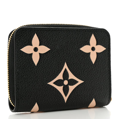 Louis Vuitton Empreinte Monogram Giant Zippy Coin Purse Black Beige 3 of 8