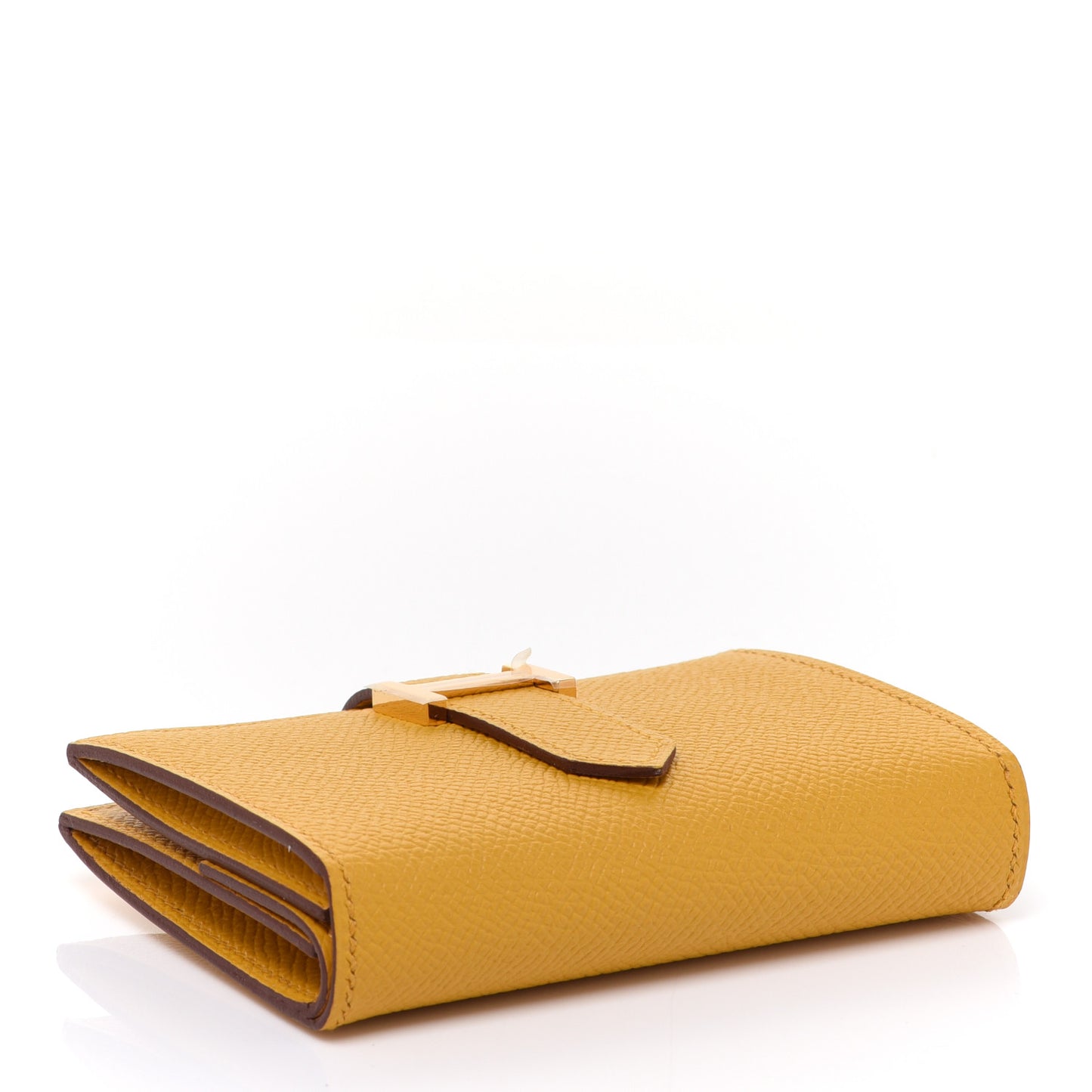 Epsom Bearn Card Holder Wallet Jaune Ambre