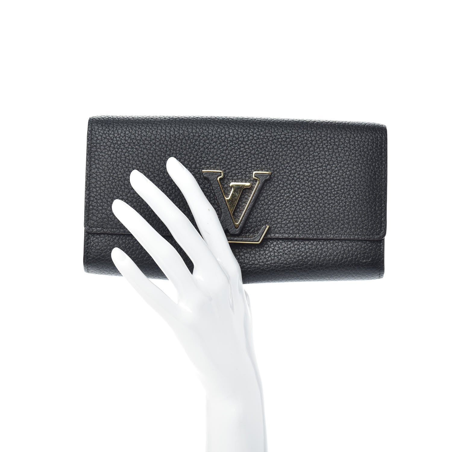 Louis Vuitton Taurillon Capucines Wallet Black 2 of 7