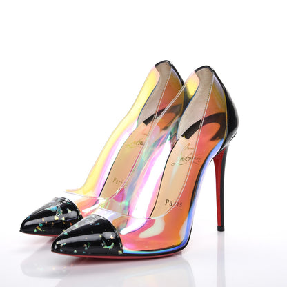 Christian Louboutin Debout Disco PVC Hologram 100 Pumps 38 Black Multicolor 3 of 7