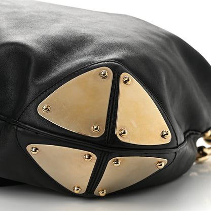 Gucci Calfskin Large Indy Top Handle Hobo Black 9 of 9