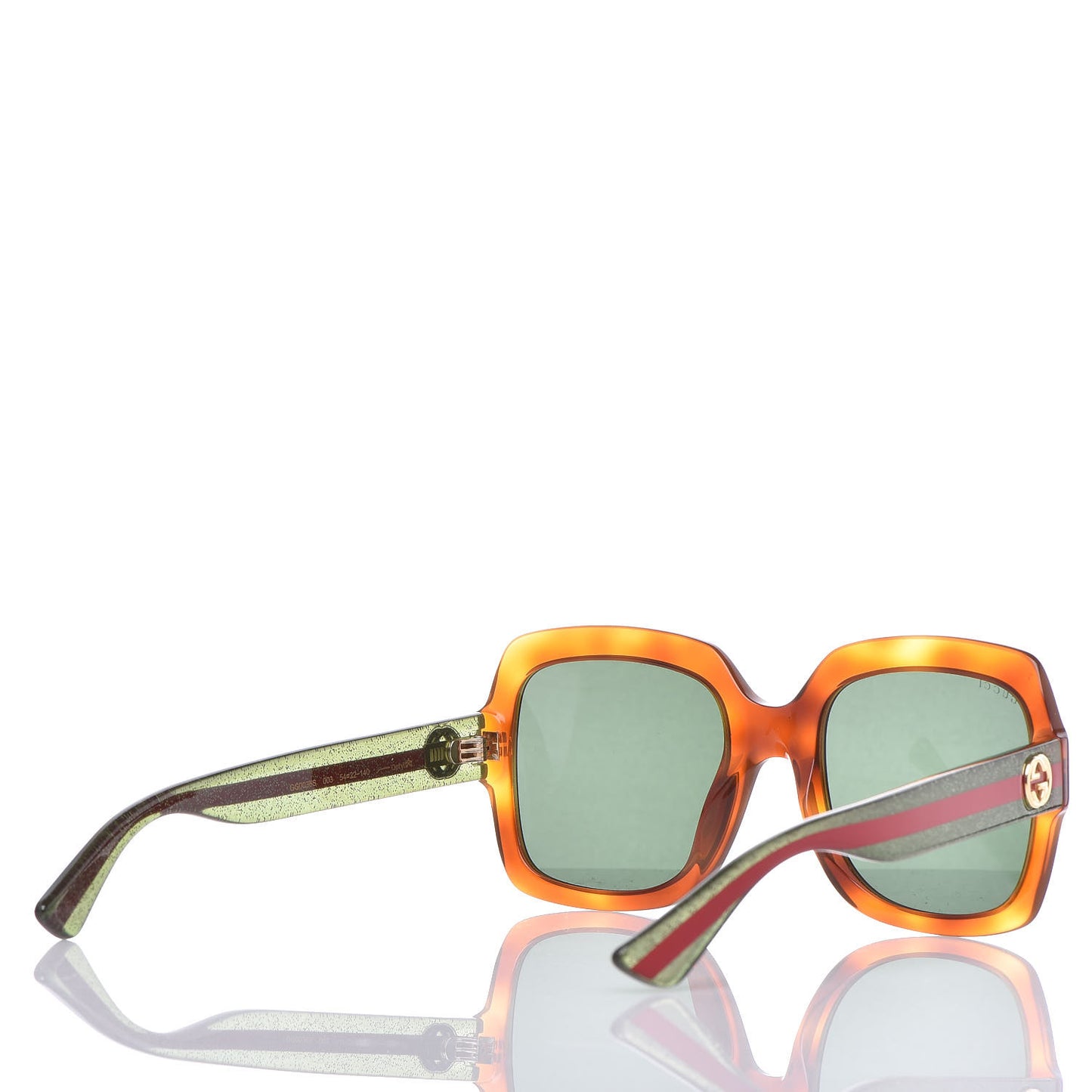 Oversize Square Web GG 0036S Sunglasses Tortoise