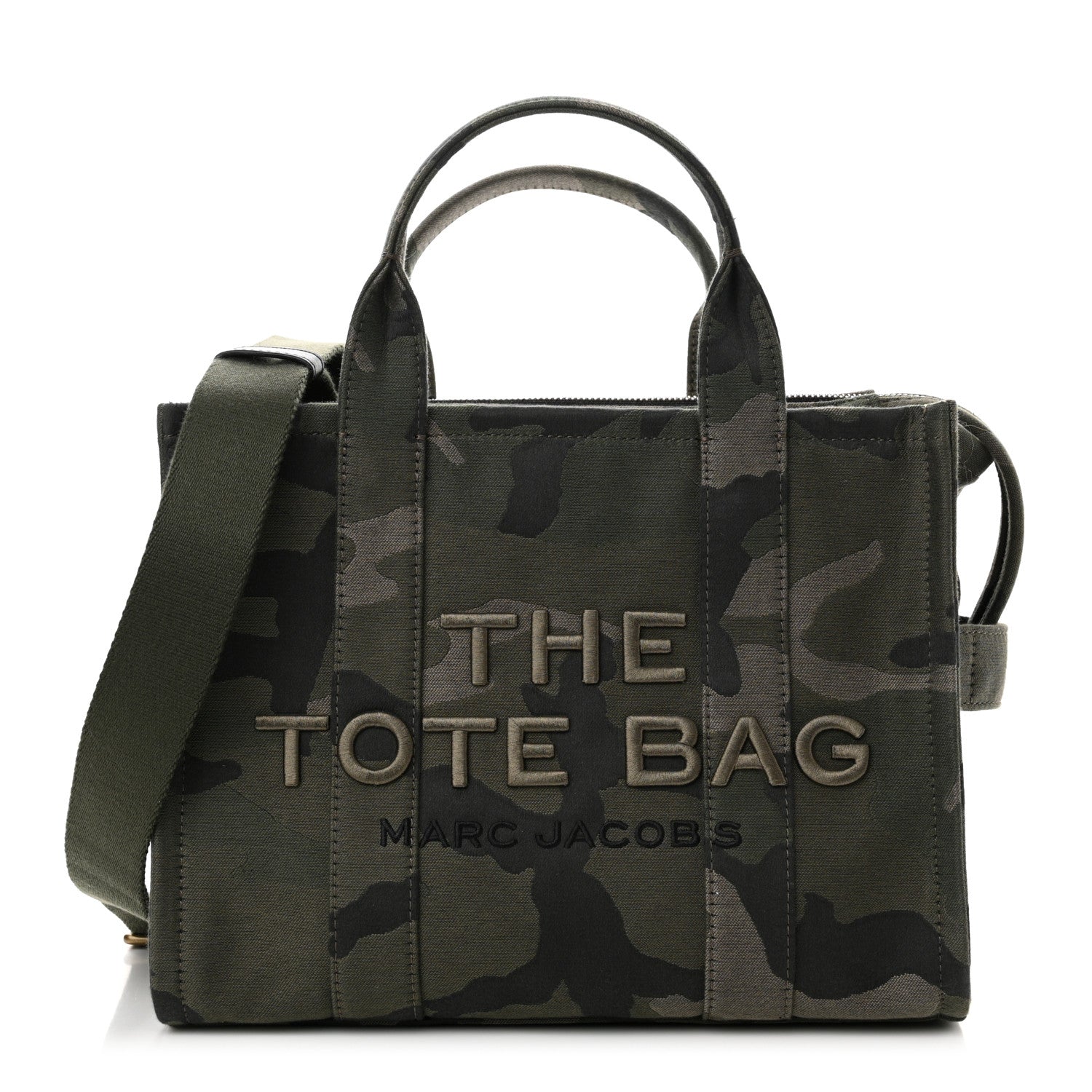 Marc Jacobs Canvas Camouflage Medium The Tote Bag Khaki 1 of 10