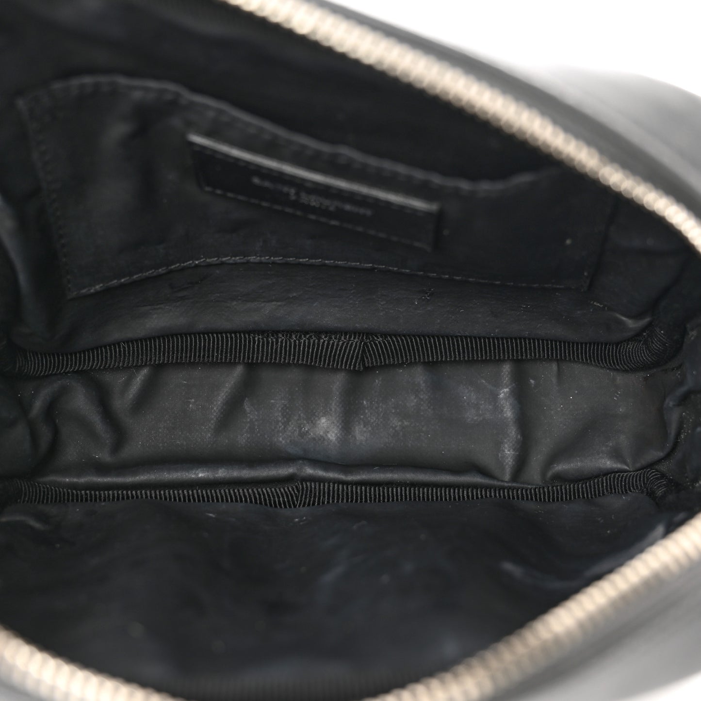 Lambskin Y Quilted Monogram Loulou Cosmetic Case Asphalt Grey