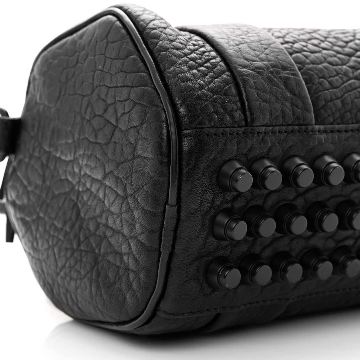 Pebbled Lambskin Mini Rockie Black Matte Black Hardware