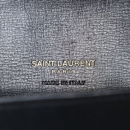 Saint Laurent Smooth Calfskin Monogram Phone Holder Crossbody Black 6 of 10