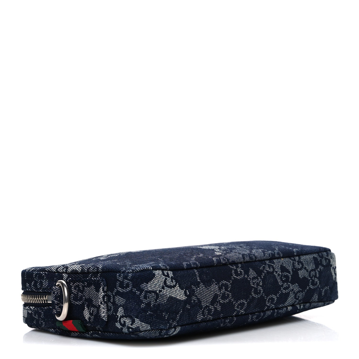 Gucci Denim GG Monogram Camouflage Small Crossbody Bag Blue 4 of 10