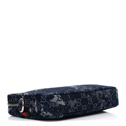 Gucci Denim GG Monogram Camouflage Small Crossbody Bag Blue 4 of 10