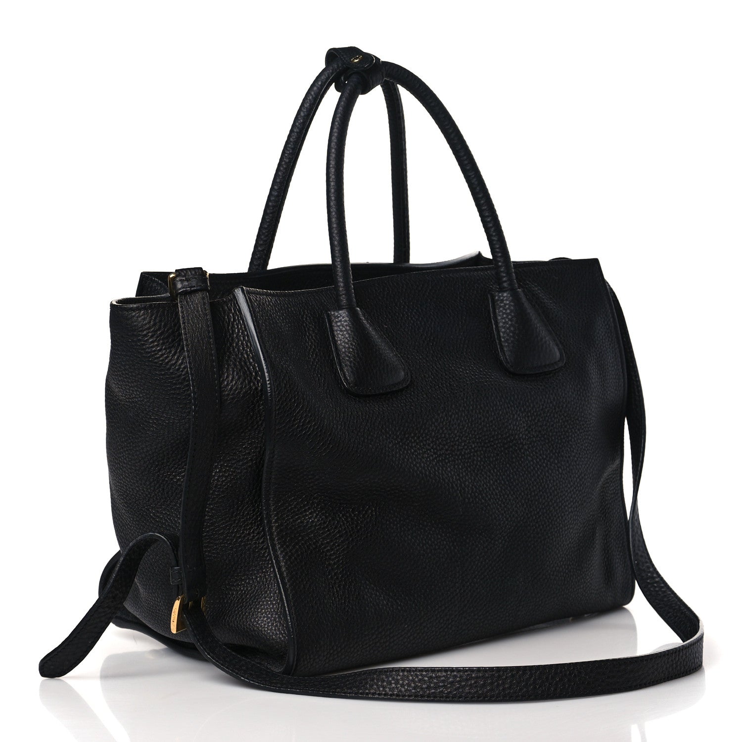 Prada Vitello Daino Shopping Tote Black 2 of 8