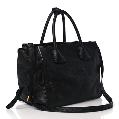 Prada Vitello Daino Shopping Tote Black 2 of 8