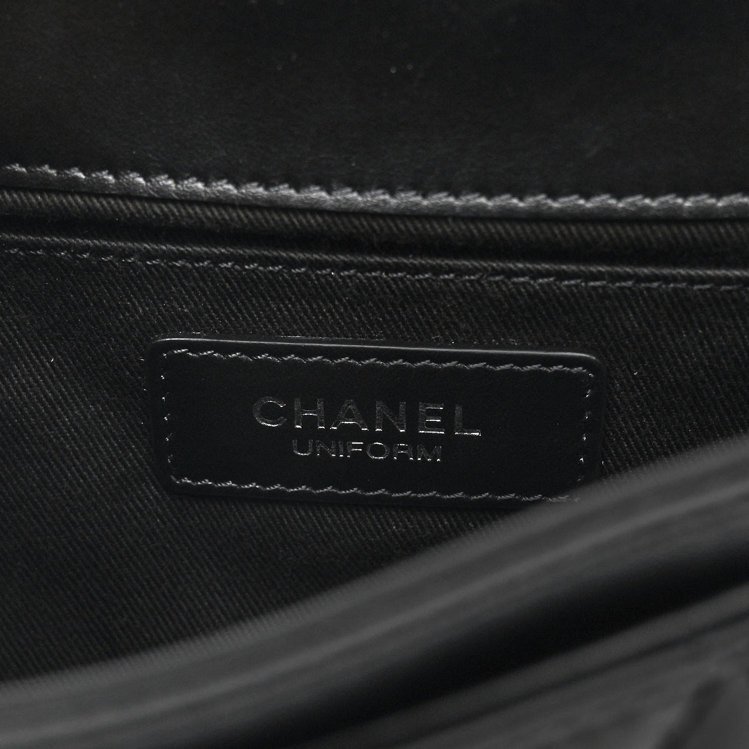 Chanel Calfskin Quilted CC Uniform Flap Belt Bag Black 6 of 10