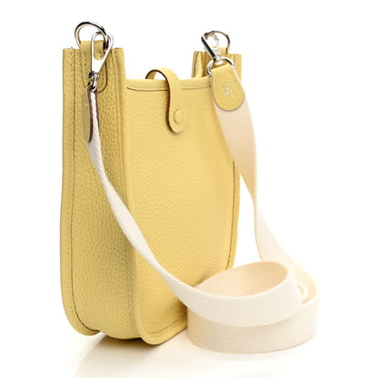 Hermes Taurillon Clemence Amazone Evelyne TPM Jaune Poussin Craie 3 of 9