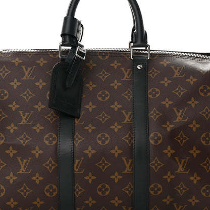 Louis Vuitton Monogram Macassar Keepall Bandouliere 45 6 of 12