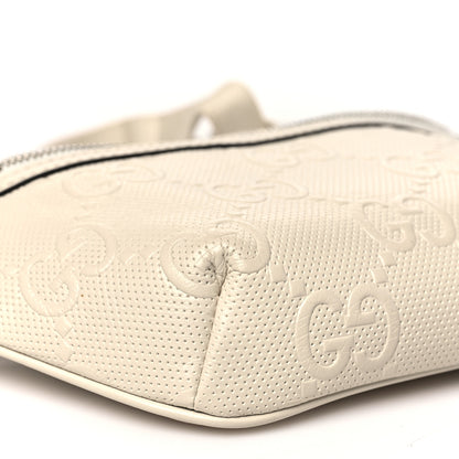 Gucci Calfskin GG Tennis Embossed Belt Bag Mystic White 9 of 12