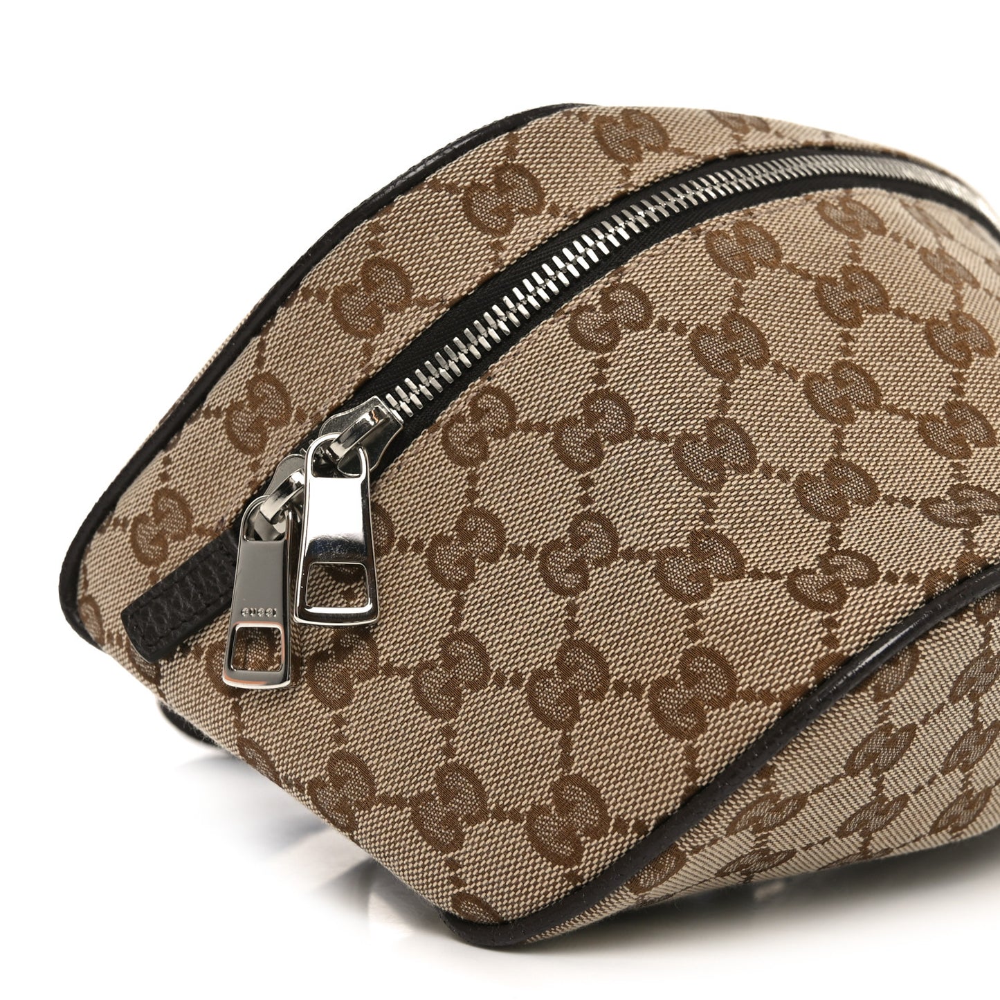 Monogram Dollar Calfskin Waist Pouch Beige Ebony Testa di Moro Marrone Scuro
