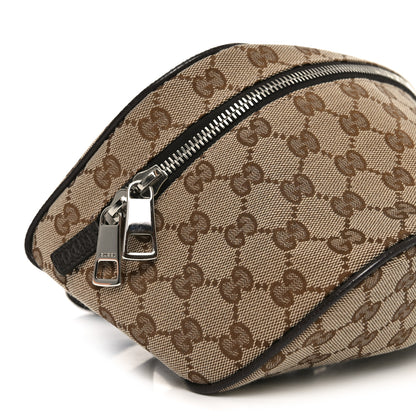 Gucci Monogram Dollar Calfskin Waist Pouch Beige Ebony Testa di Moro Marrone Scuro 9 of 10