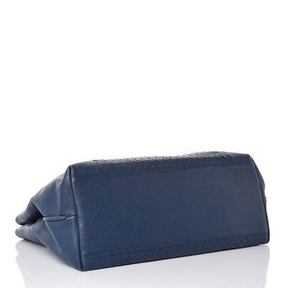 Bottega Veneta Calfskin Intrecciato Tote Dark Denim 4 of 7