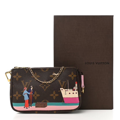 Louis Vuitton Monogram 2016 Christmas Animation Mini Pochette Accessories Rose Ballerine 8 of 8