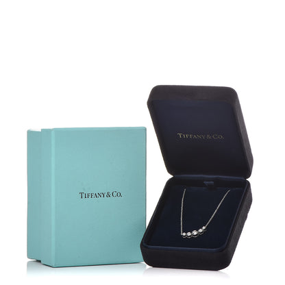 Tiffany Platinum Diamond Jazz Graduated Pendant Necklace 5 of 8