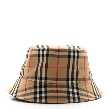 Burberry Technical Cotton Vintage Check Bucket Hat XL Archive Beige 3 of 11