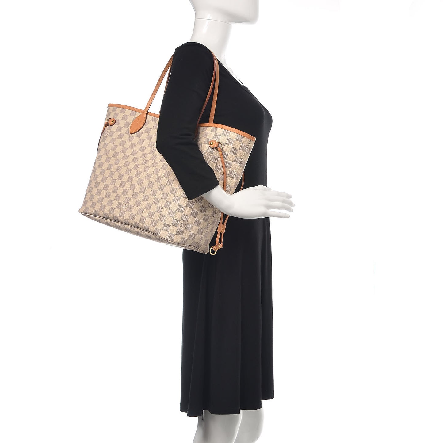 Damier Azur Neo Neverfull MM Rose Ballerine