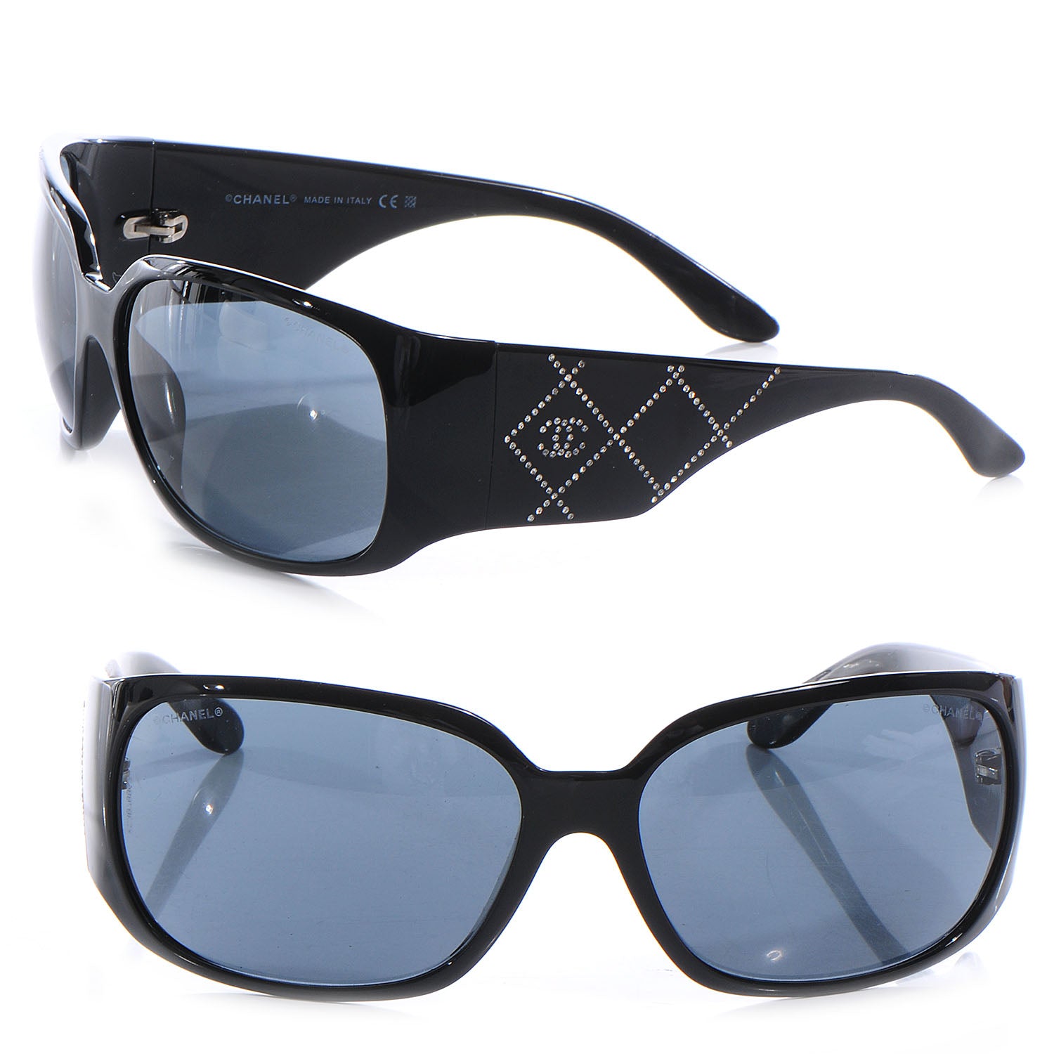 Chanel Crystal CC Logo Sunglasses 5080-B Black 1 of 5