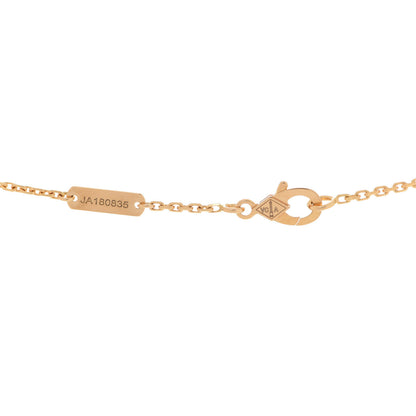 Van Cleef & Arpels 18K Yellow Gold Diamond Yellow Mother of Pearl Vintage Alhambra Pendant Necklace 5 of 6