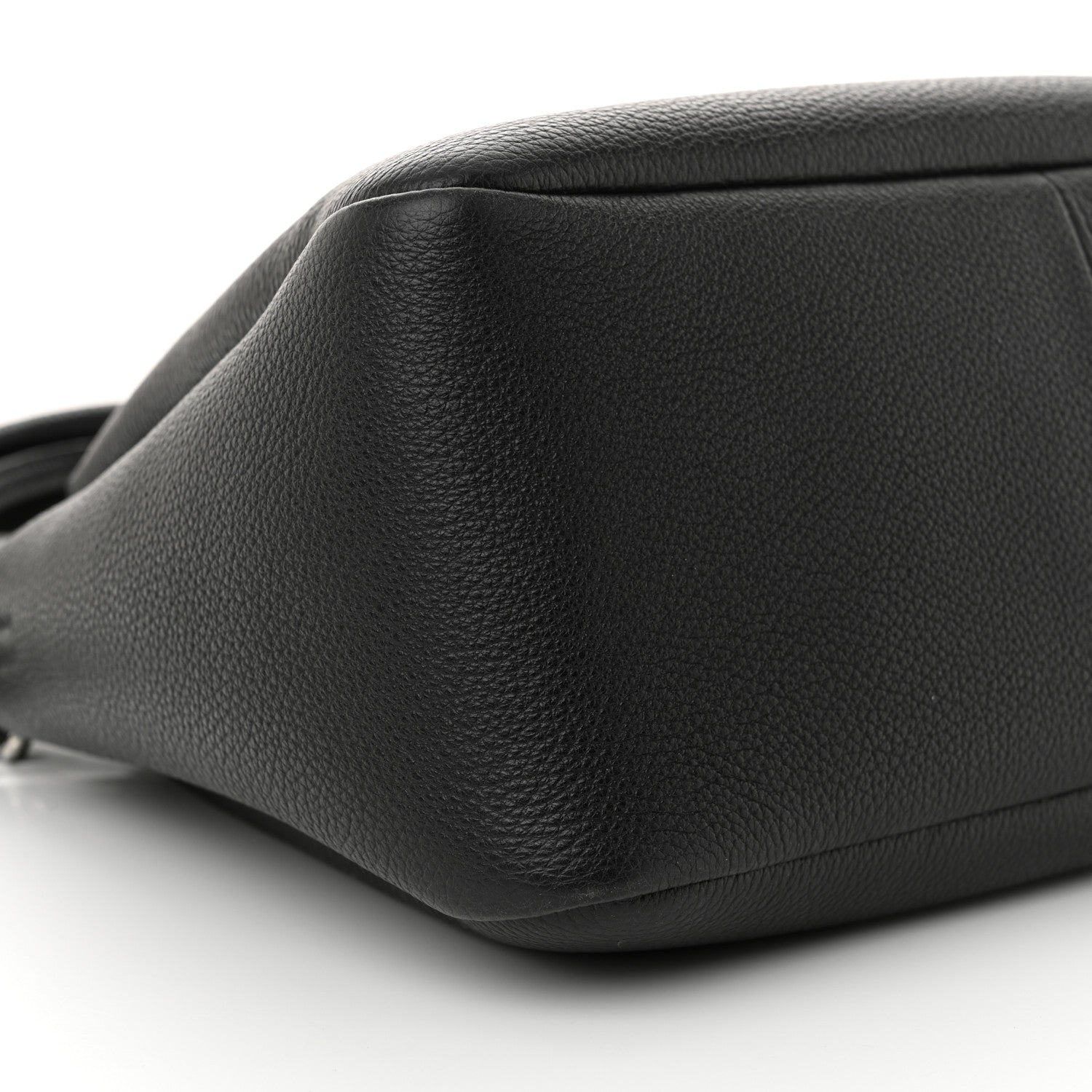 Prada Vitello Daino Soft Medium Zippered Top Handle Bag Black 8 of 13