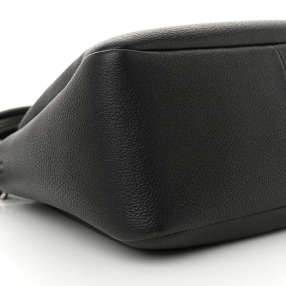 Prada Vitello Daino Soft Medium Zippered Top Handle Bag Black 8 of 13