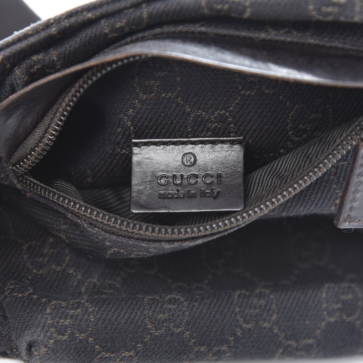 GG Monogram Double Pocket Belt Bag Black