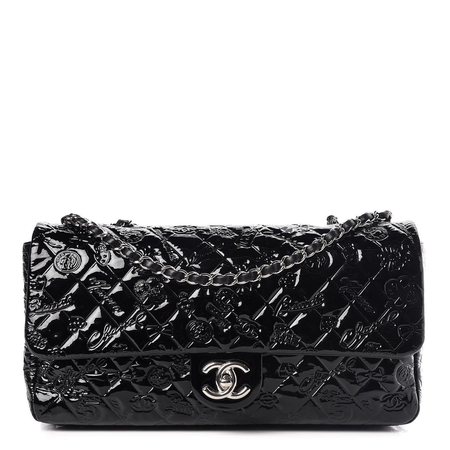 Patent Large Lucky Symbols Flap Black