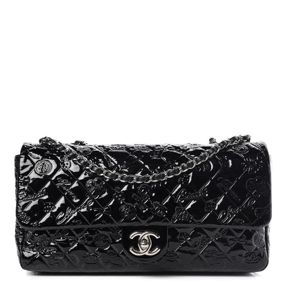 Chanel Patent Large Lucky Symbols Flap Black 1 of 11