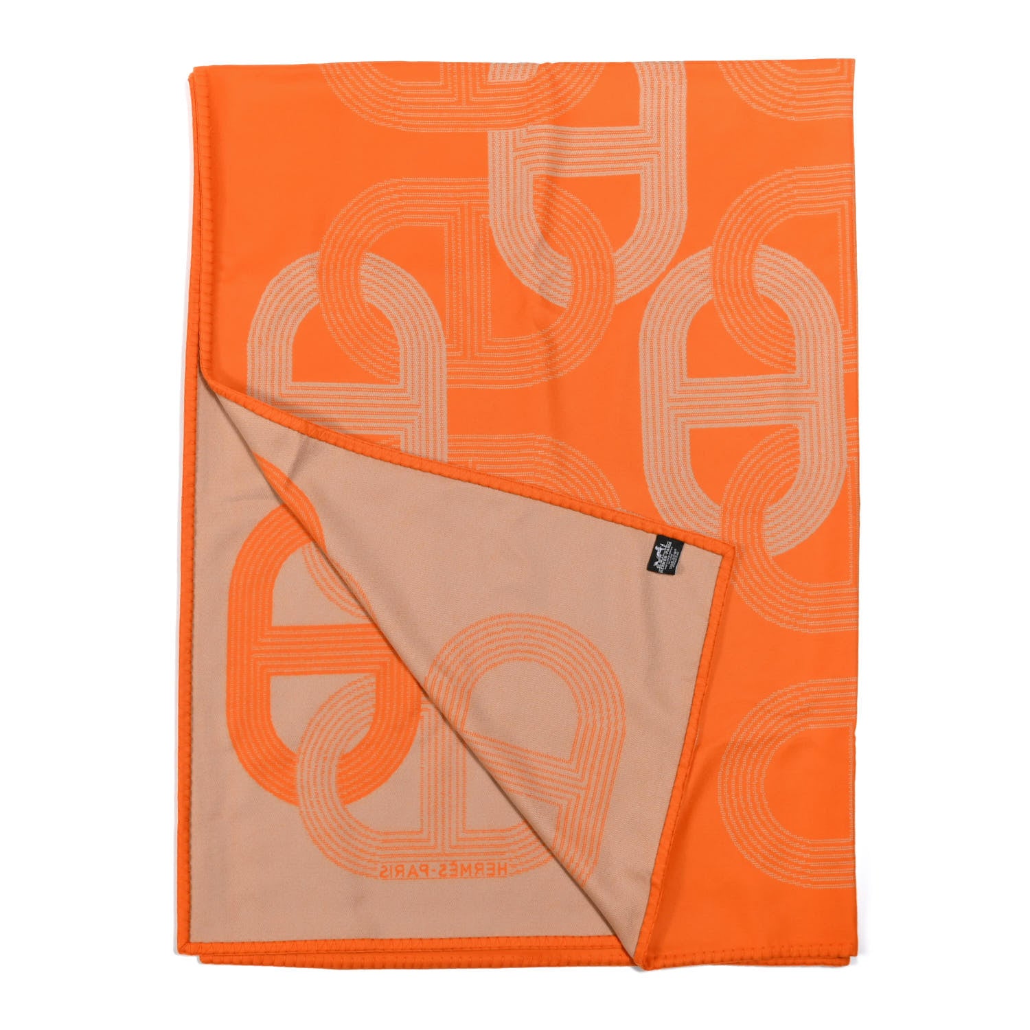Hermes Wool Circuit 24 Blanket Orange Sable 2 of 3