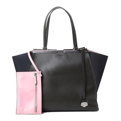 Fendi Vitello Large 3Jours Tote Verde Prato Blue Notte 1 of 4