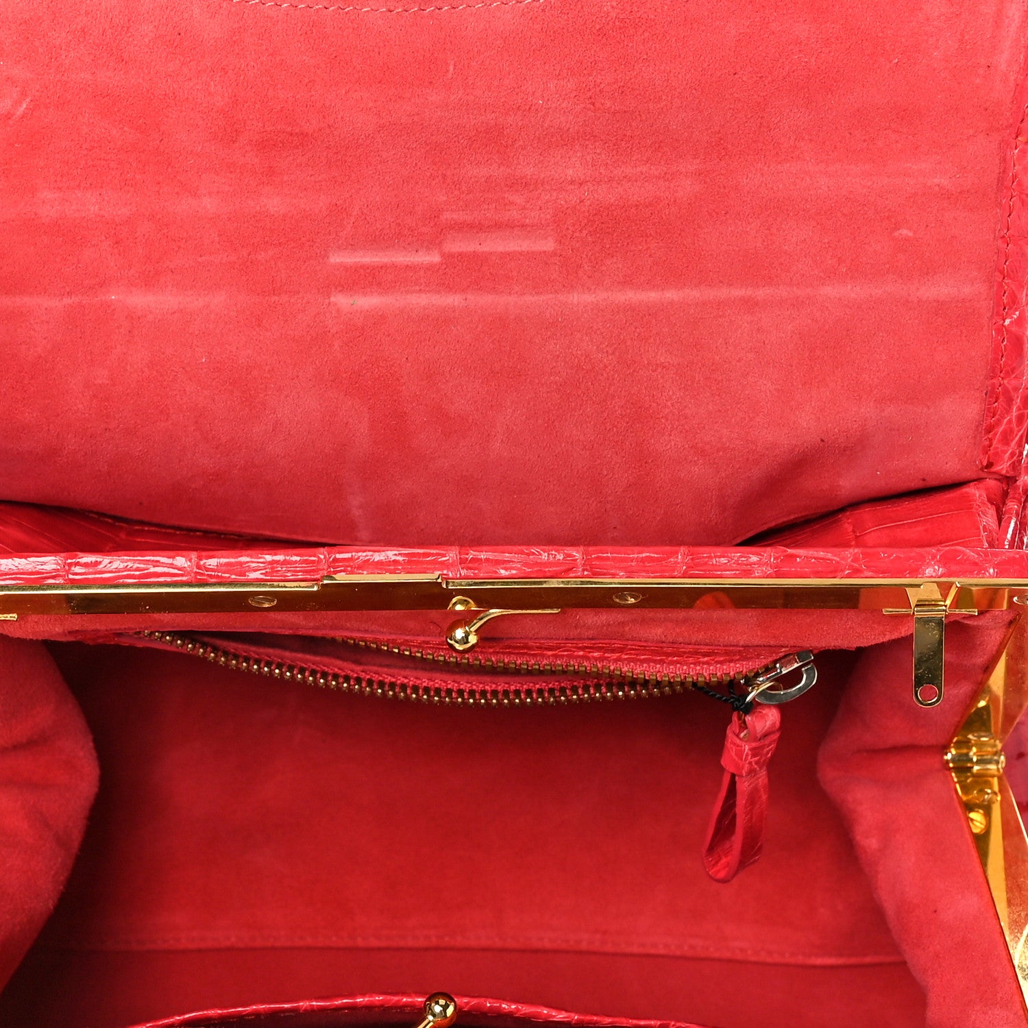 Nancy Gonzalez Crocodile Shoulder Bag Red 5 of 8