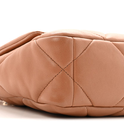 Chanel Lambskin Quilted Medium Chanel 19 Flap Brown 9 of 12